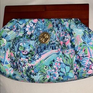 Lilly Pulitzer clutch Floral Wood handles NWOT